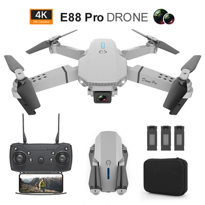 E88pro UAV HD aerial photography dual camera 4K quadcopter folding remote control aircraft cross-border toy thumbnail
