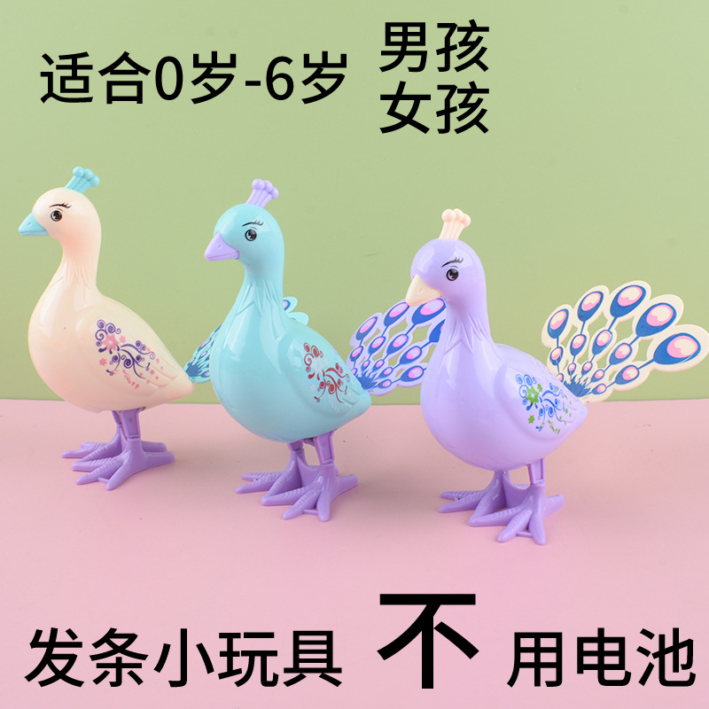 Street stall wholesale fun wind-up toys, jumping peacocks, simulation animals, baby intelligence and enlightenment, boys and girls, 2-4 years old Specification image