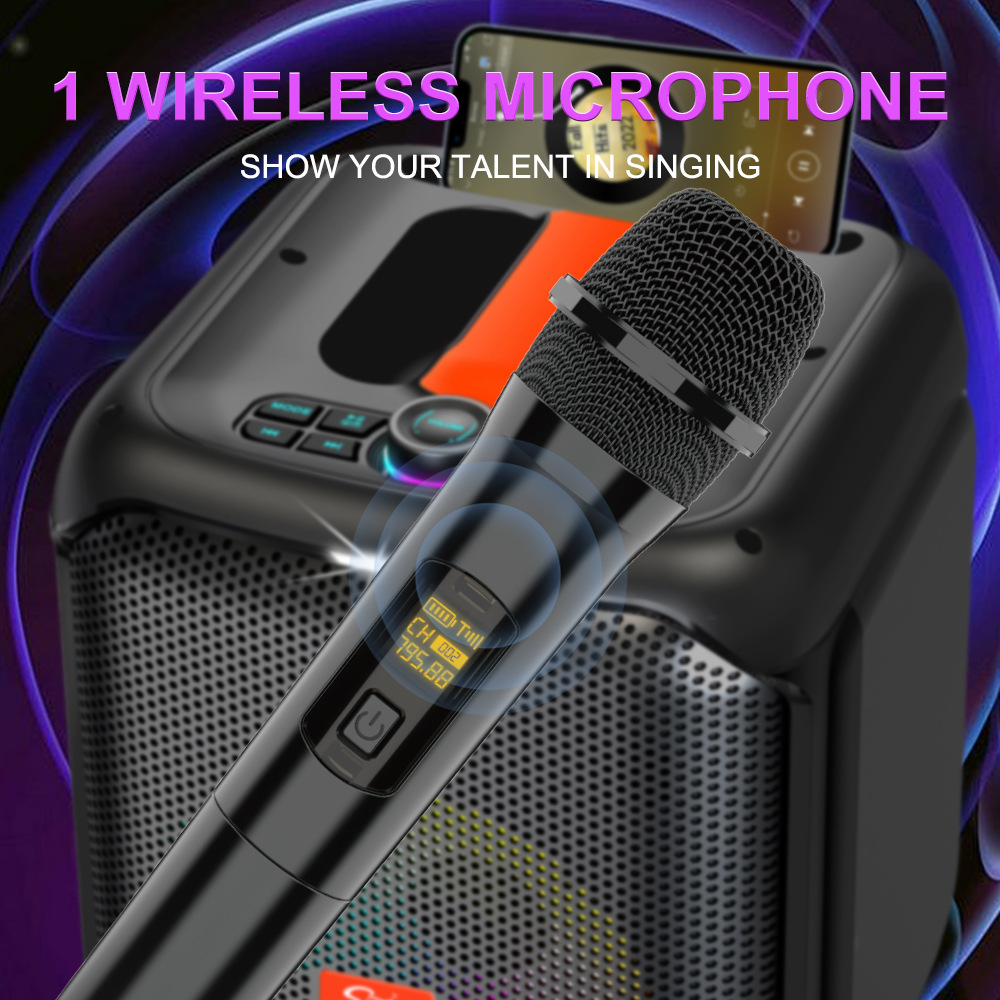 Sing-E Zqs8181 Portable Home Stereo Subwoofer Karaoke Speaker With Microphone Stand Application Scenario