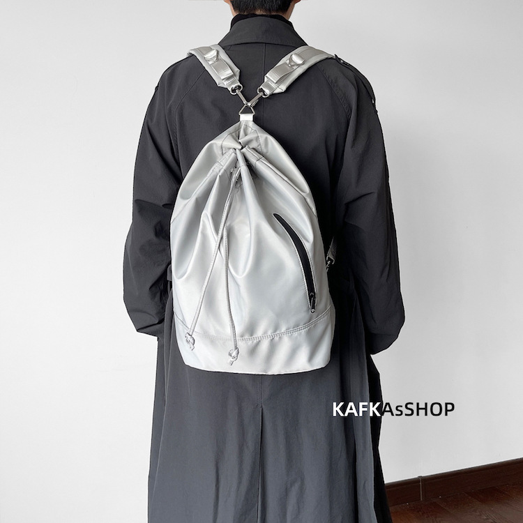 KAFKAsSHOP un hombro dos hombros doble uso cubo mochila escolar hombres y mujeres coreano simple moda personalidad mochila unisex