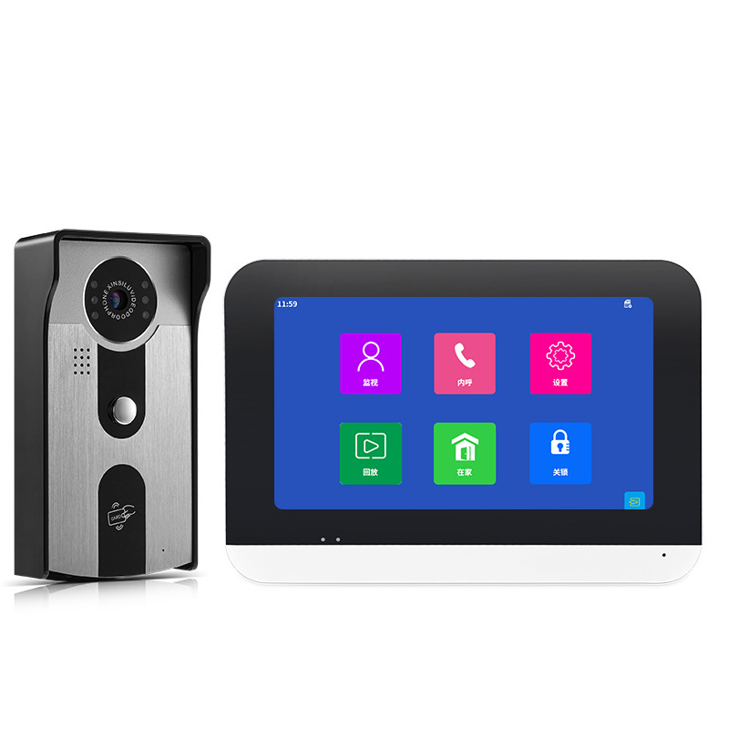 1080P digital high-definition video intercom doorbell, mobile phone remote unlocking, motion detection, WiFi doorbell Item Picture