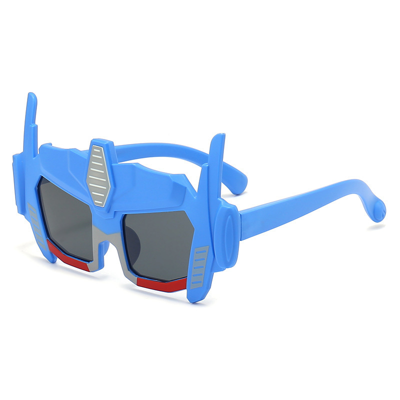 新款儿童偏光太阳镜卡通变形金刚防紫外线眼镜男女童硅胶墨镜3715详情图1