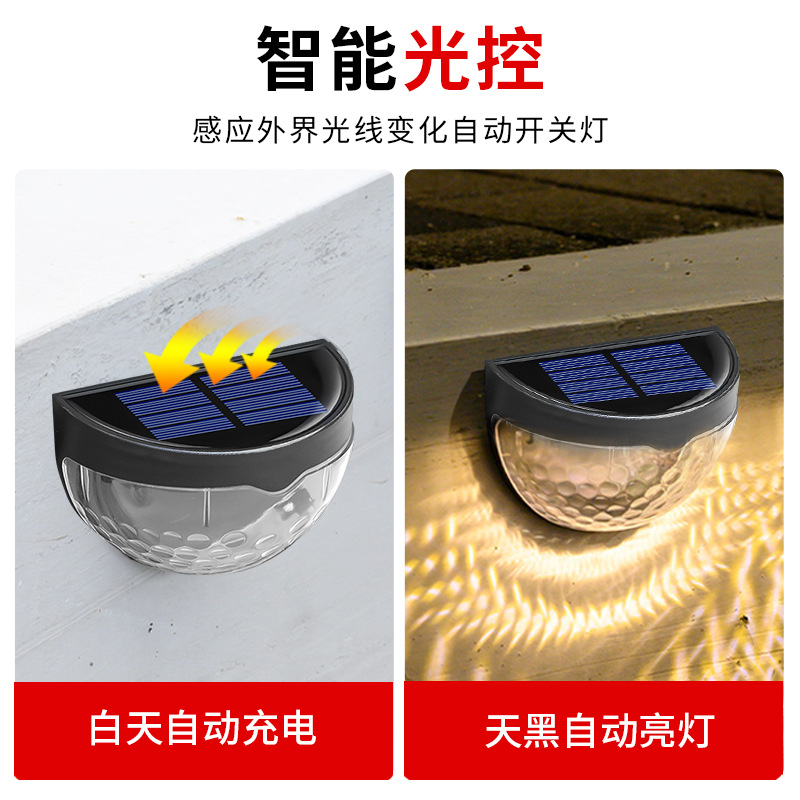 Outdoor Garden Balcony Led Wall Light Villa Outdoor Garden Decorative Light Waterproof Landscape Solar Wall Light details Picture