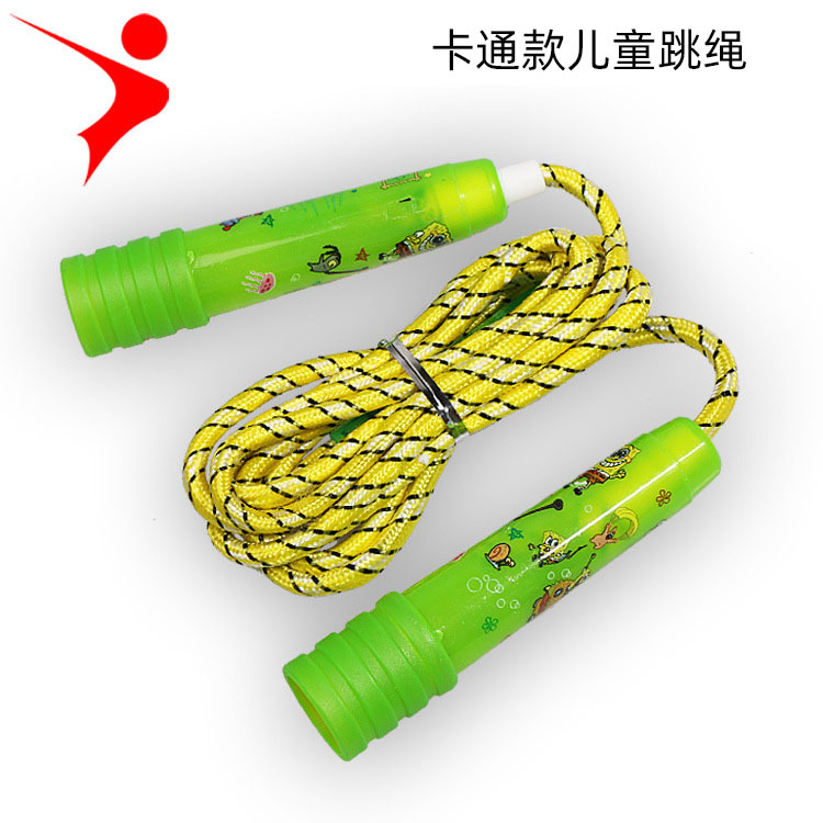 Jump Rope Wholesale Cartoon Cotton Rubber Jump Rope Children's Cartoon Jump Rope Primary School Students Can Adjust The Length Application Scenario