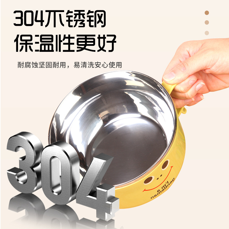 Insulated covered rice bowls, large bowls for student dormitories and office workers, wholesale from the source, 304 stainless steel instant noodle bowls Application Scenario