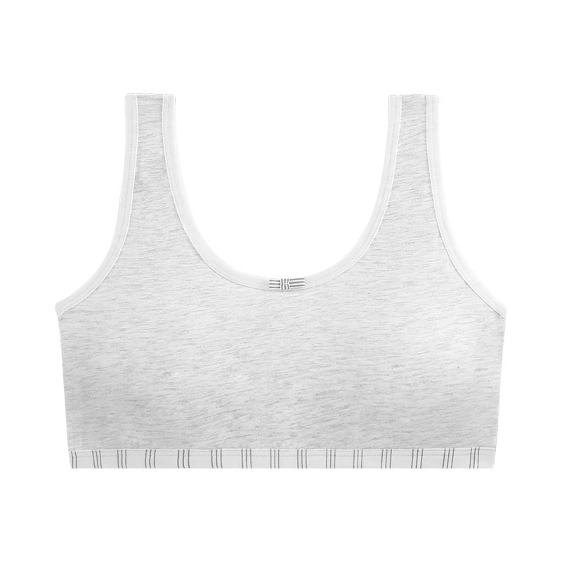 Girls' vest underwear new non-underwire growth period fixed cotton pads to prevent naked student girls bra Item Picture