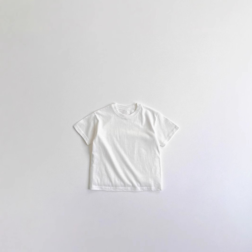 童装女童短袖韩版/童装/小米粒童装旗舰店/热门短袖/儿童装女童短袖休闲白底实物图