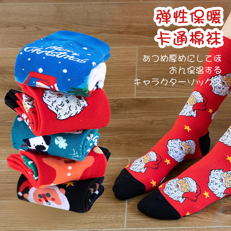 跨境圣诞袜子/袜子棉袜潮袜产品图