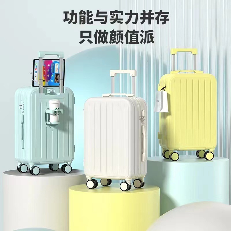 Korean-style suitcases, women's ins handle suitcase, fresh and cute student password suitcase, travel suitcase, sturdy and durable men's leather suitcase details Picture