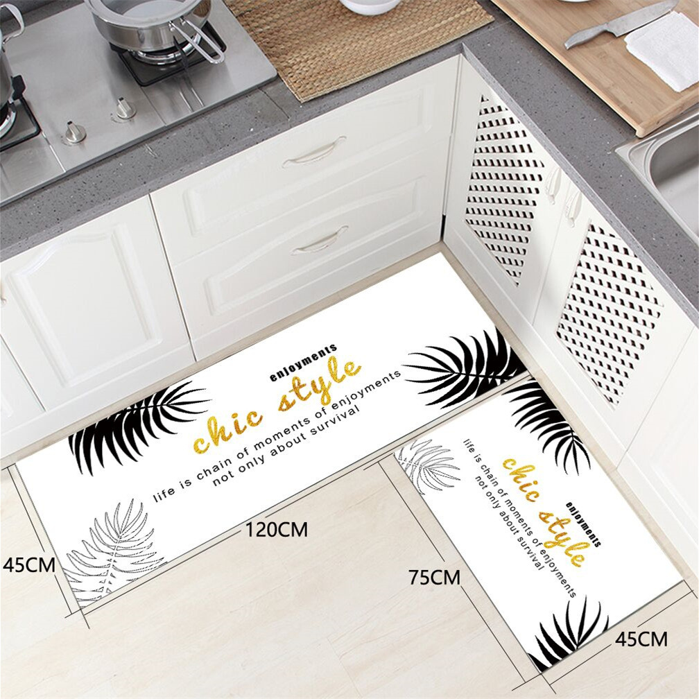 Foreign trade hot PVC leather kitchen mat home living room bedroom kitchen mat pattern variety welcome to the picture details Picture