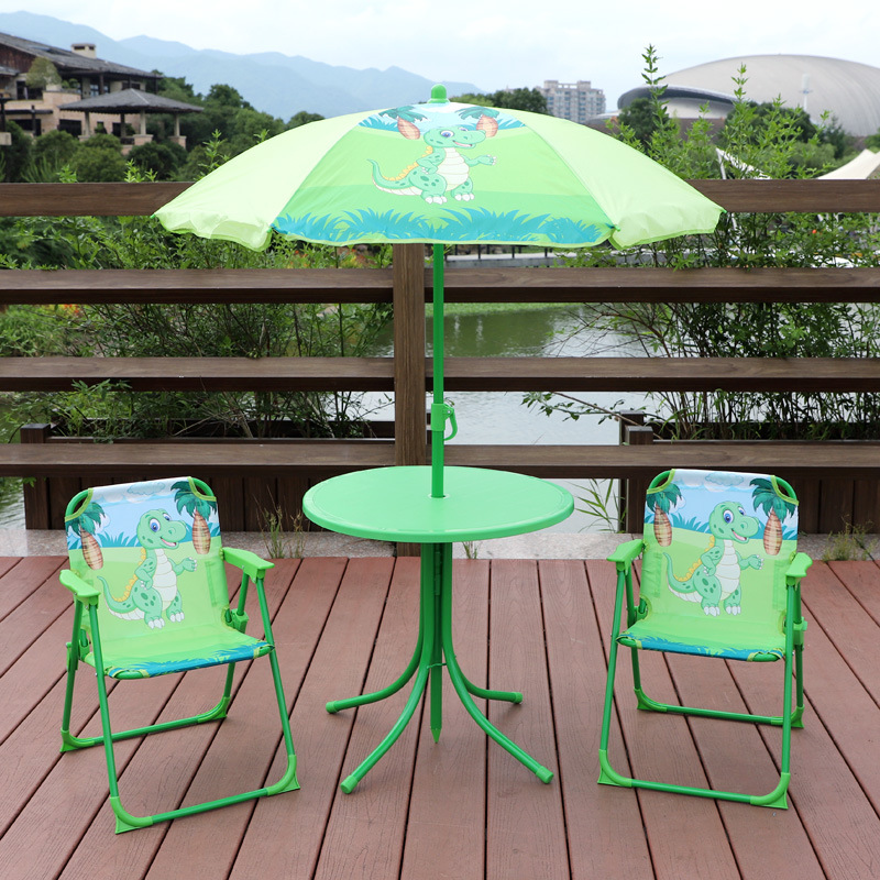 Children's Leisure Table And Chair Set Kindergarten Table And Chair Portable Beach Table And Chair Rain Proof Plastic Game Set details Picture
