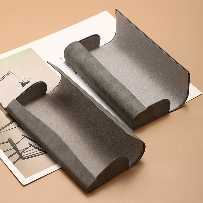 批发羊巴纹吉普手工眼镜盒 皮质复古抗压光学老花镜收纳盒 可印字详情图3