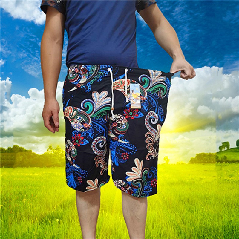 Beach Pants Men Casual Sports Shorts Cotton National Elephant Big Shorts Handsome National Fashion Printed Trousers Men Specification drawing