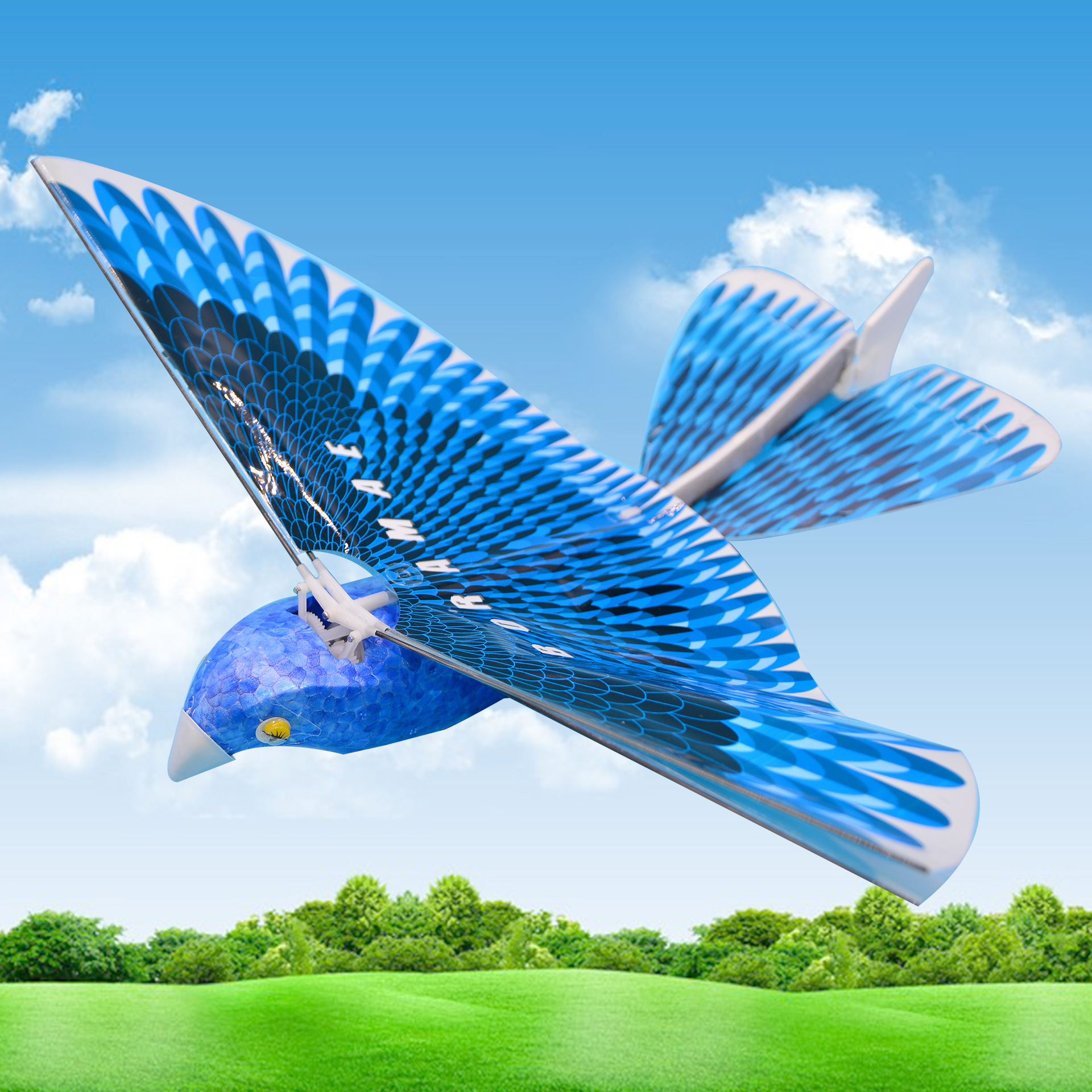 Electric flapping aircraft free flight simulation bionic bird model aircraft STEM science laboratory Lu Ban Bird