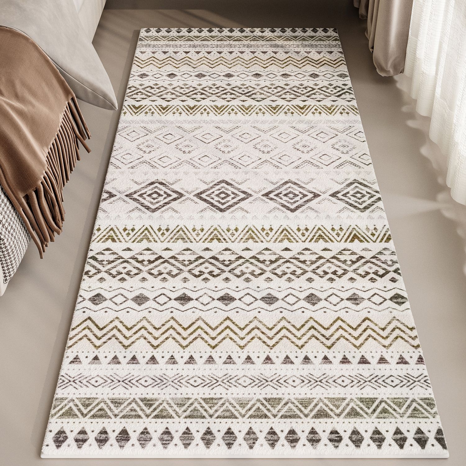 Cross-border foldable silicone anti-slip bedroom carpet, study and reception room carpet, full coverage, ins children's bay window mat Specification image