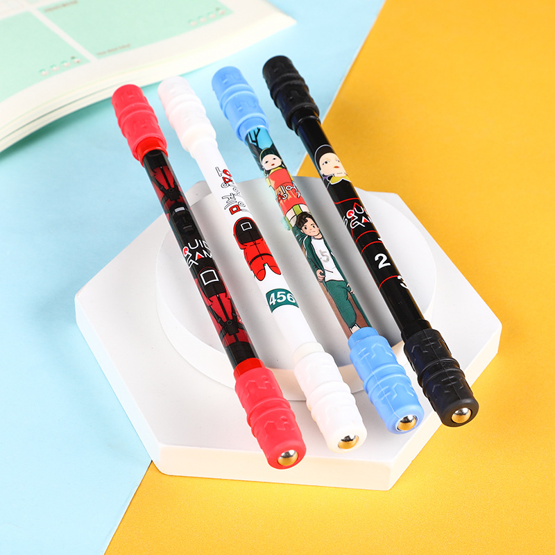 Yqiduo Cartoon Character Spin Pen Special Pen Personality Decompression Gift Pen Signature Pen Office Stationery Wholesale Specification drawing