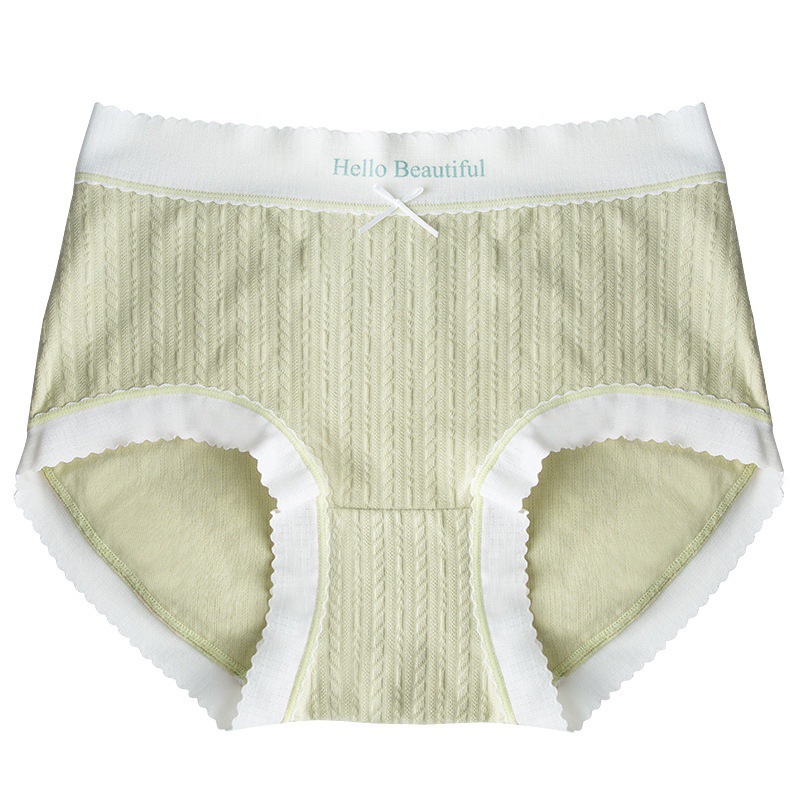 Continuous ~ Girls Cotton Underwear Comfortable Mid-Waist Japanese Sweet Breathable Cotton Crotch Women's Seamless Triangle Pants Item Picture
