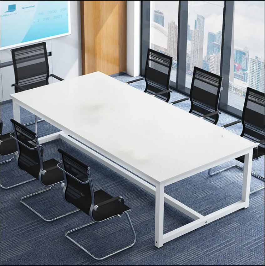 Conference table, simple long table, small, simple and modern office furniture, training table, negotiation and reception long office desks and chairs details Picture