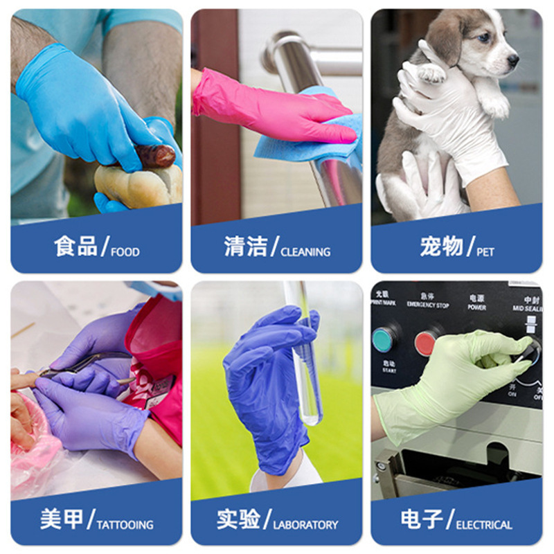 تجهيز قفازات نيتريل، وهي وجبة معدة لمرة واحدة، ذات قيمة عالية، المطبخ المنزلي، وتنظيف الصحون Application Scenario