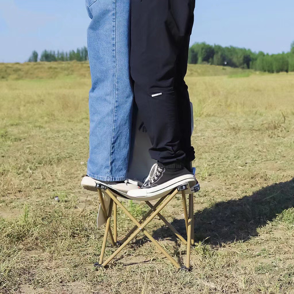 Outdoor folding chair, moon chair, sketching chair, portable picnic folding chair, hand-held camping and camping leisure chair Specification image