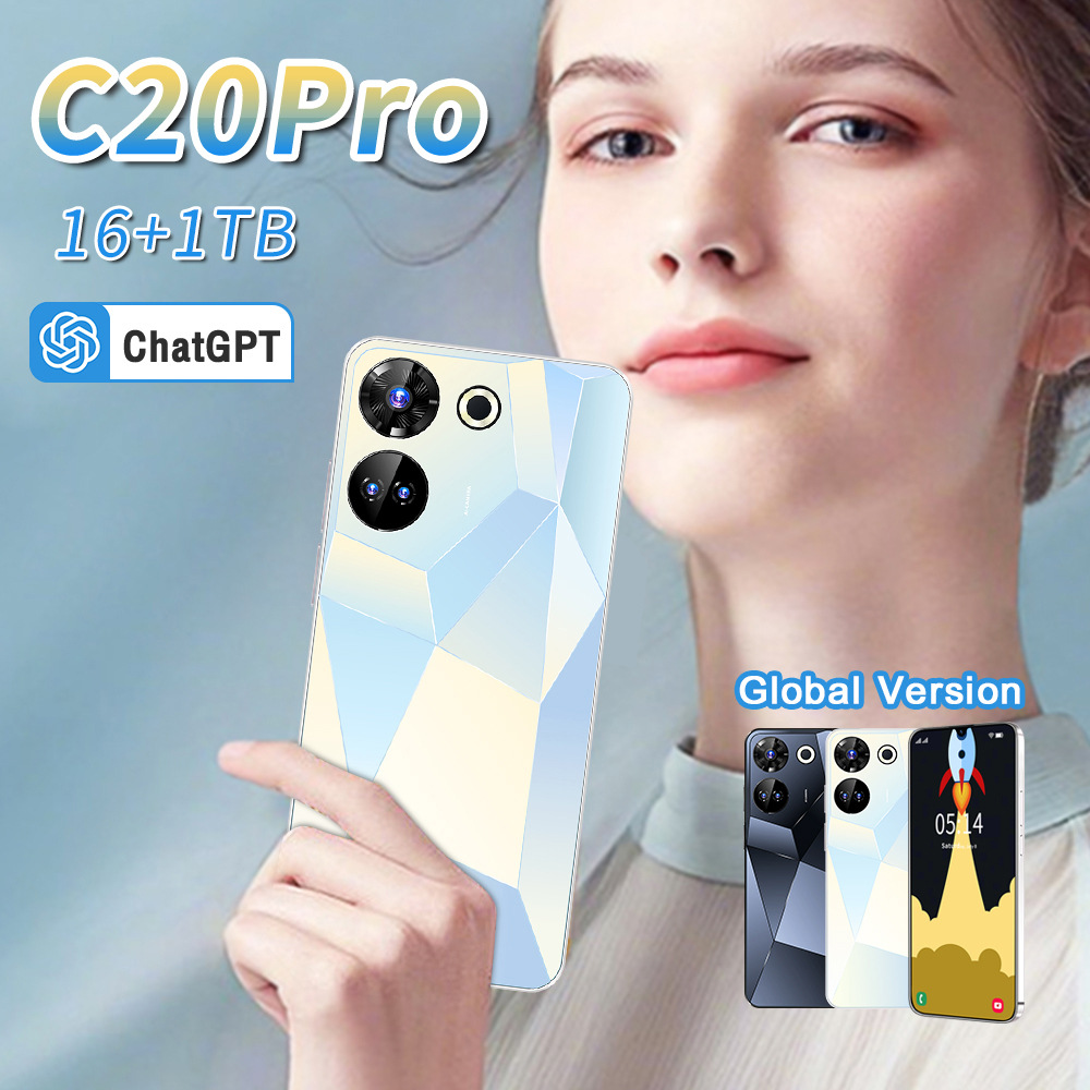 Cross-border global dedicated to the new C20Pro 7.3 inch HD screen 16+1TB Android smartphone source manufacturers full figure