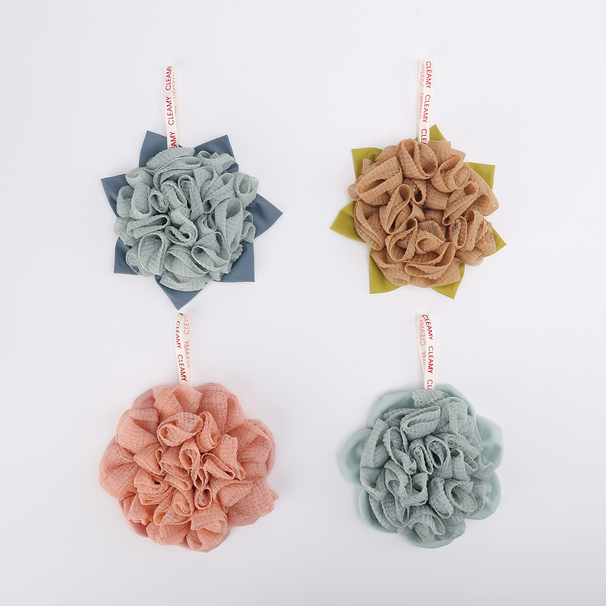 Sunflower Bath Ball Triangle Bath Ball Scrub Girl Instagram Cute Bubbly Ball Soft Baby Not Loose Bath Flower Application Scenario