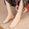 Autumn and winter adult warm snow socks with fleece and thickened, men's and women's solid color mid-calf warm socks, versatile home floor socks Specification image