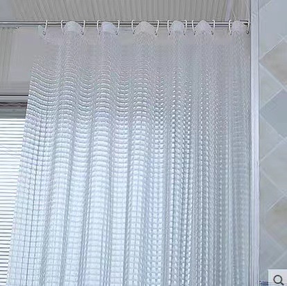 PEVA bath curtain, door curtain fabric, 3D stereoscopic texture, anti-mold and antibacterial, silk texture thickened, waterproof bathroom partition details Picture