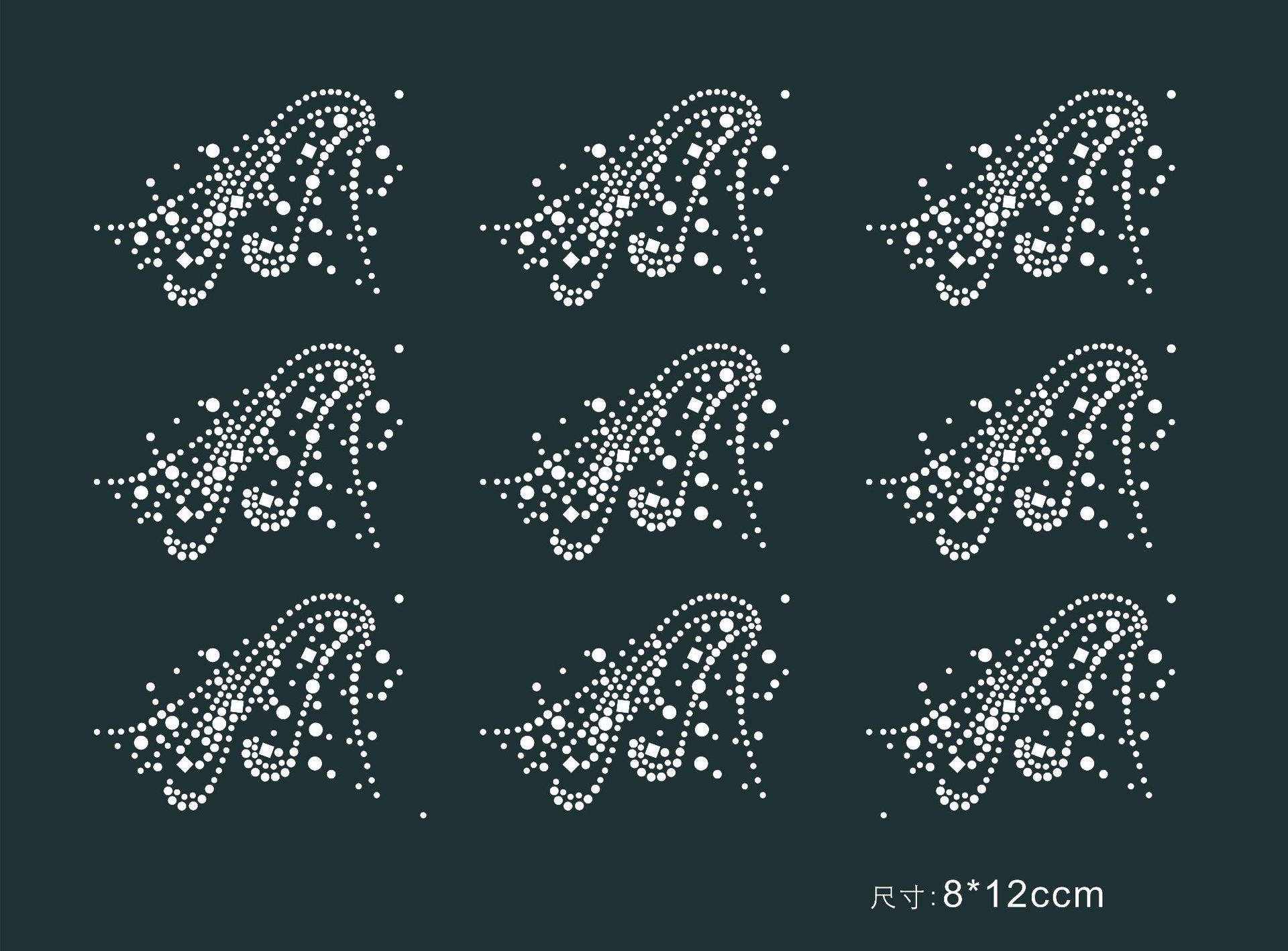 6#10#16# Boutique Middle East Stage Dress Drilling Underwear Clothing Drilling Accessories Willow Leaves Diy Drilling Map Finished Product details Picture