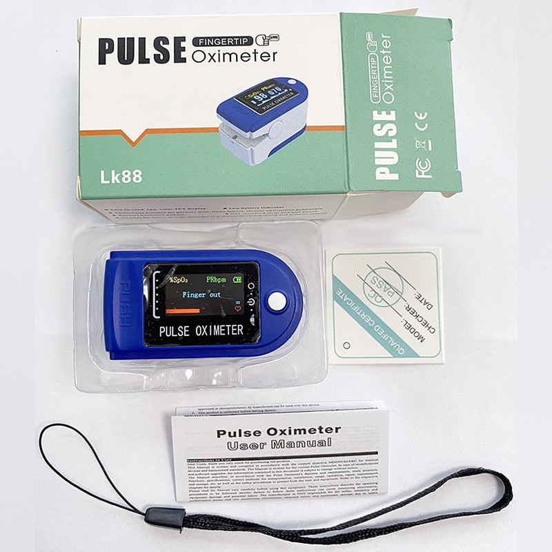 Cross-border foreign trade exclusive LK88 pulse oximeter, a portable finger clip blood oxygen saturation detection instrument for home use Specification image