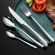 法国月光系列西餐刀叉勺子不锈钢牛排刀套装亚马逊酒店用品批发