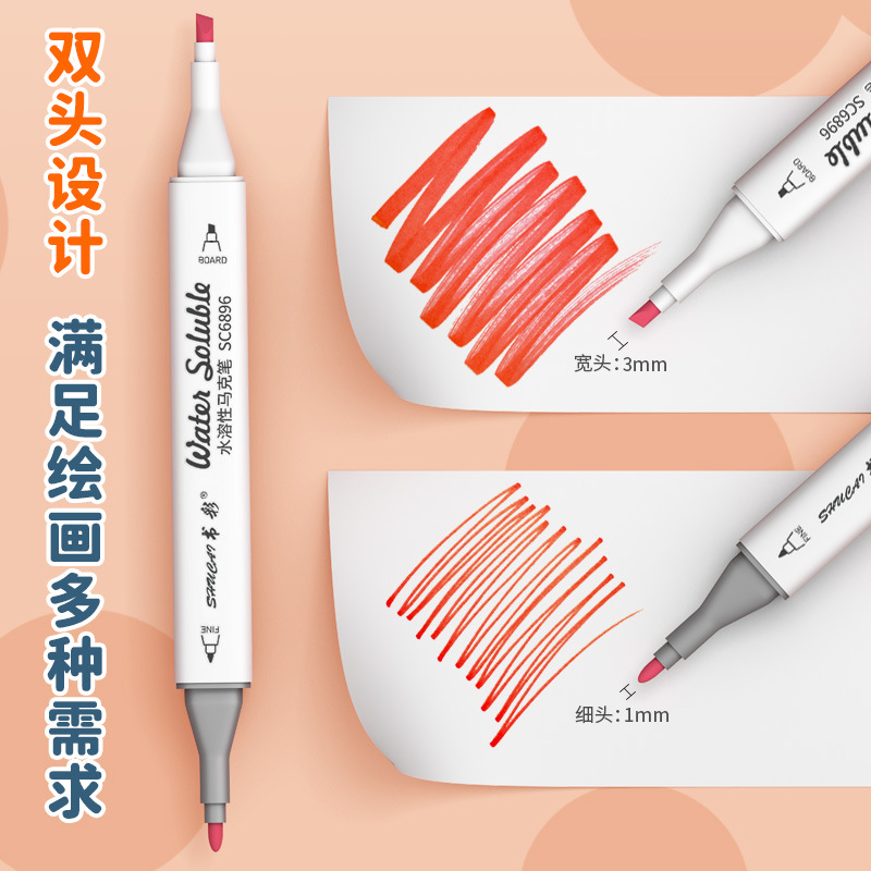 Double-head marker 48-color set for children watercolor graffiti painting marker pen art supplies directly supplied by manufacturers Application Scenario