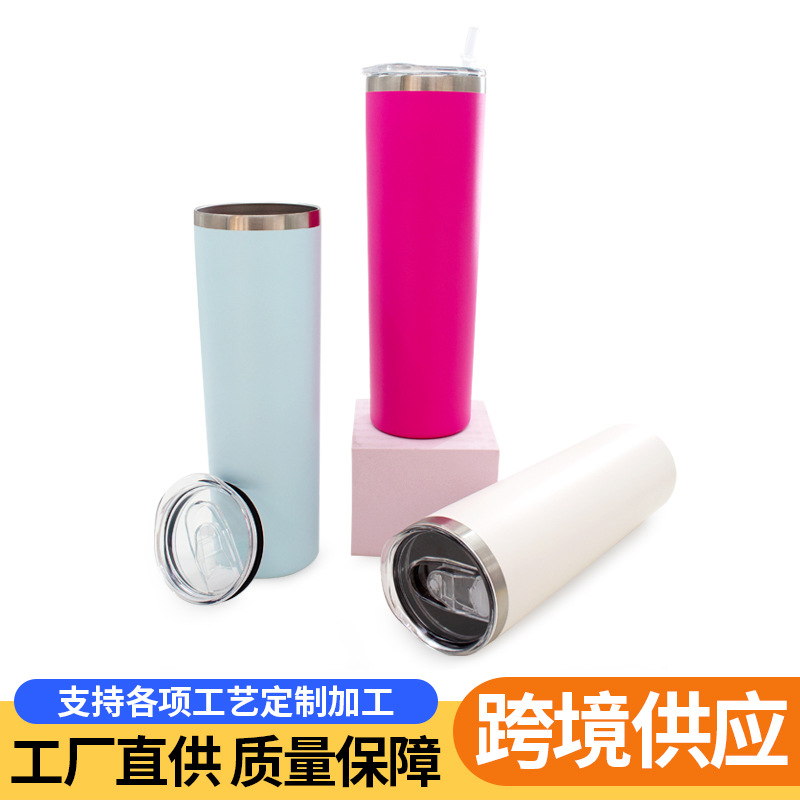 Amazon 30oz de gran capacidad simple spray de plástico taza recta portátil de negocios taza de coche para hombres y mujeres oficina regalo taza de pajita