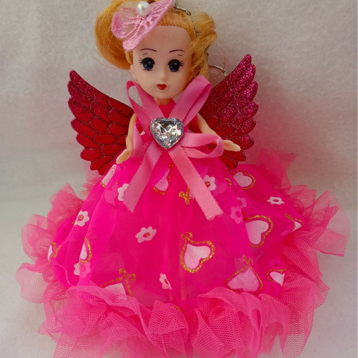 天使翅膀娃娃过家家玩具礼物婚纱娃娃钥匙扣