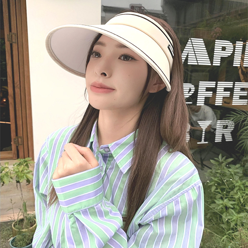 Sunblock Empty Top Hat Women's Summer Running Uv-Proof Collapsible Full Top Hat Shade Empty Hat Application Scenario