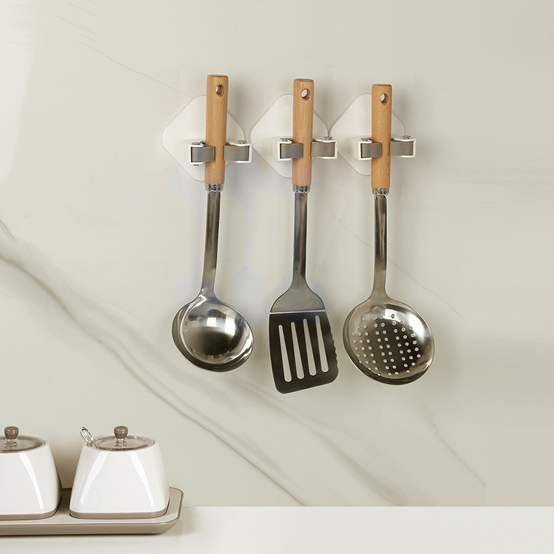 Multi-functional thickened non-drilling mop clamp, powerful traceless mop stand, nail-free bathroom mop hook
