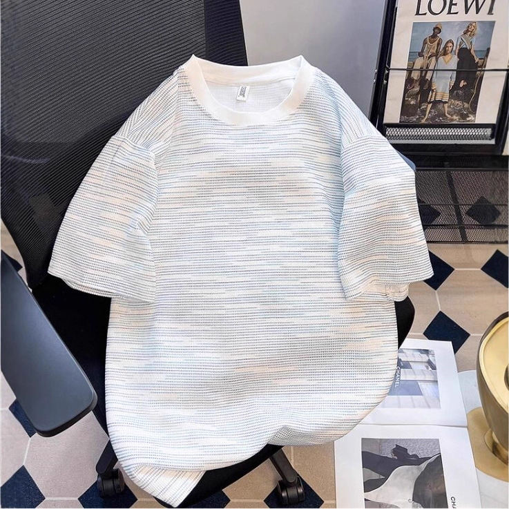 来图打样 定制西班牙港 金斯顿 圣何塞 缎彩华夫格短袖超级工厂