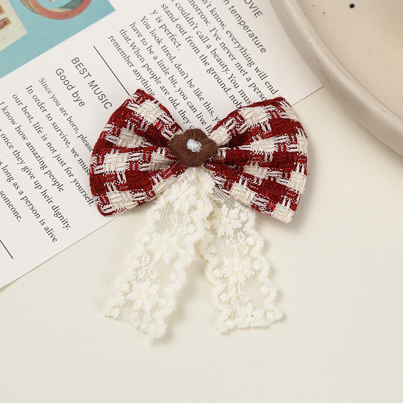 Korean-style fashionable high-end bow brooches, lace headwear, artistic diy handcrafted clothing, bags, accessories and accessories Specification image