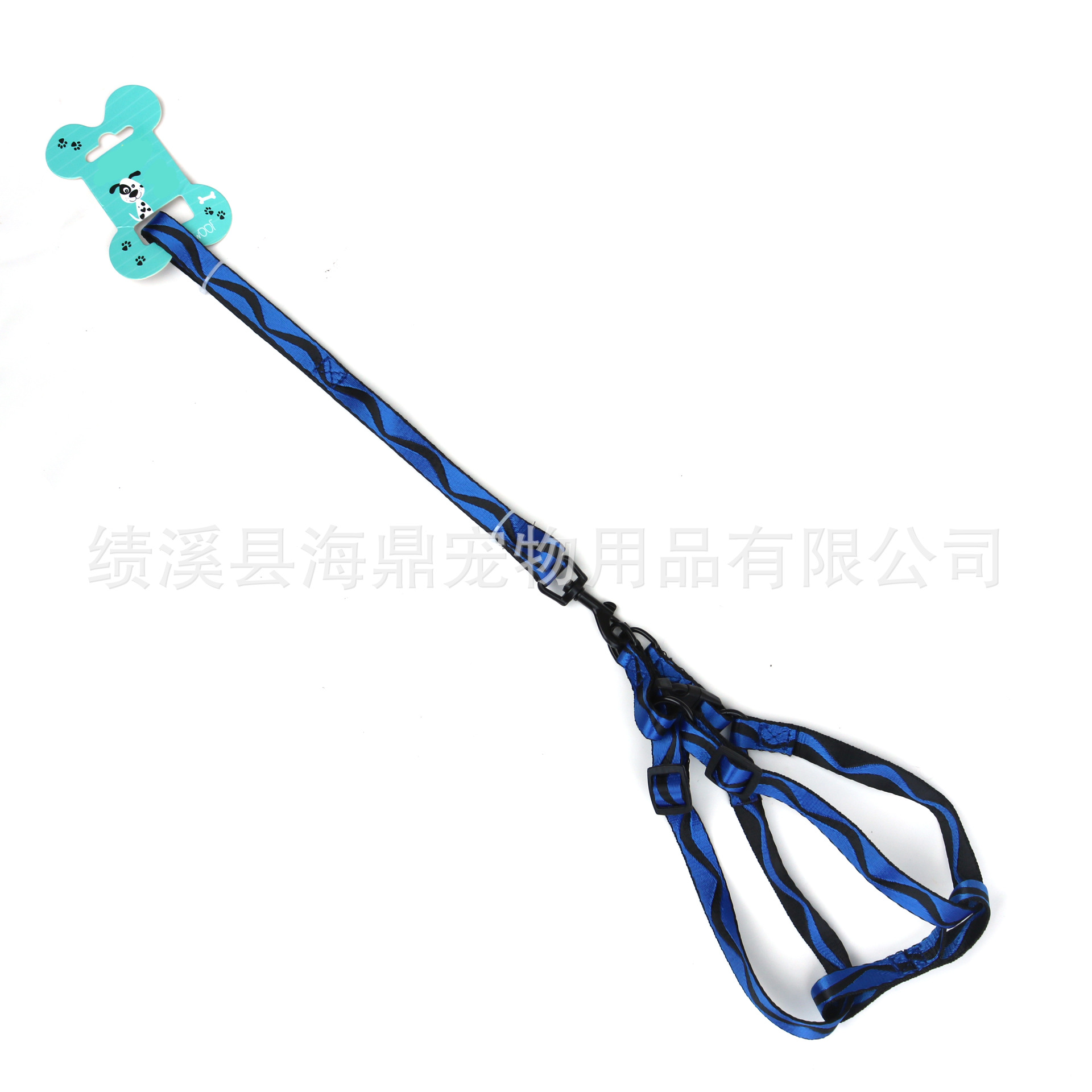 Wholesale dog leashes, single-line wavy nylon leash, chest and back straps, small and medium-sized pet leashes, dog chains details Picture