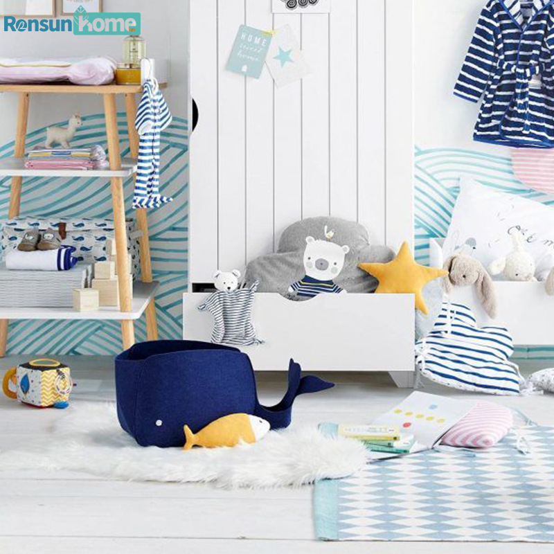 New dinosaur and whale storage bags, children's toy foldable storage boxes, cute cartoon clothes felt storage bags Specification image