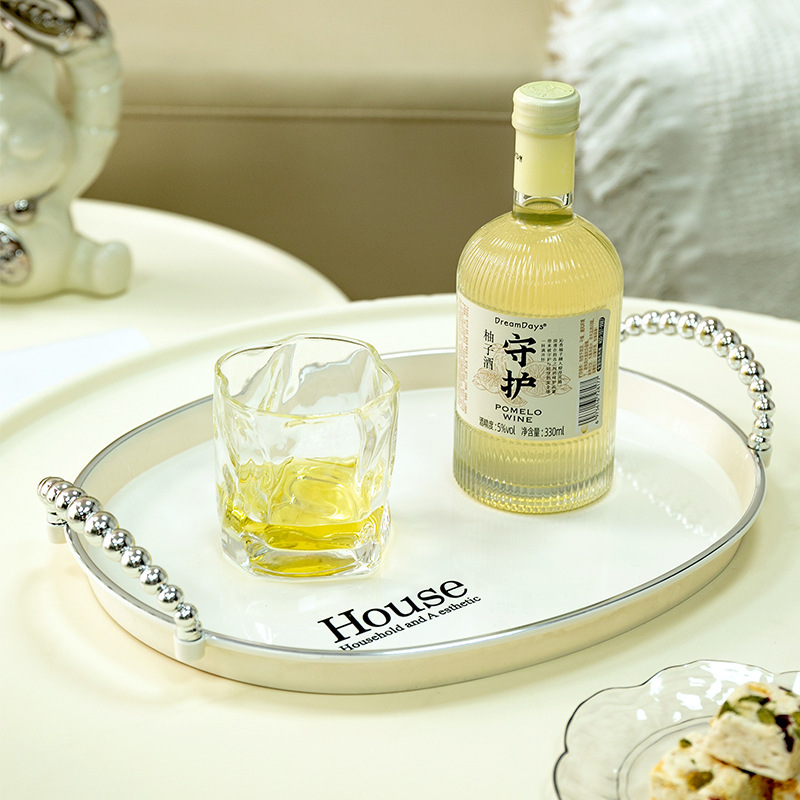 Silver Egg Tray Home Tea Tray 2024 New Cup Water Cup Tray Bread Cake Shop Plate Commercial details Picture
