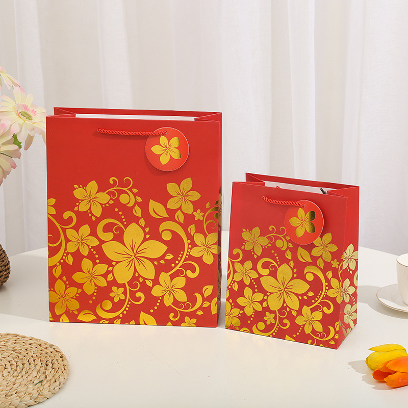 Romantic flower gift bags, handbags, paper bags, clothing shopping bags, birthday return gifts, souvenir gift packaging bags, gift bags
