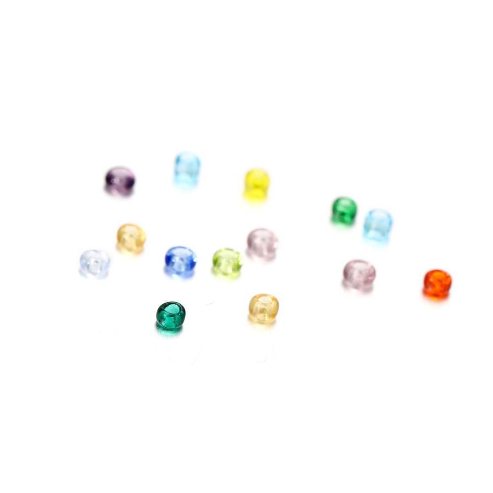 千色高质量透明色玻璃米珠 diy手工制作饰品配件 2mm透明玻璃米珠详情图2