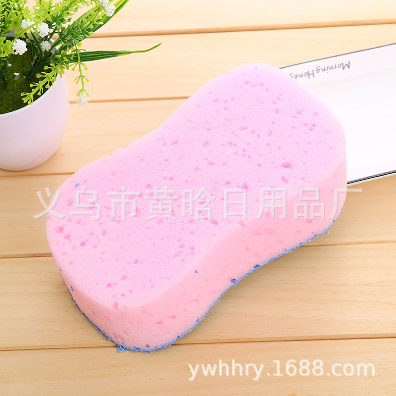 【 Chi Jia 】 Enlarged and thickened car washing foaming sponge cleaning block, dry and wet dual-purpose waxing sponge, ultra-fine fiber Specification image