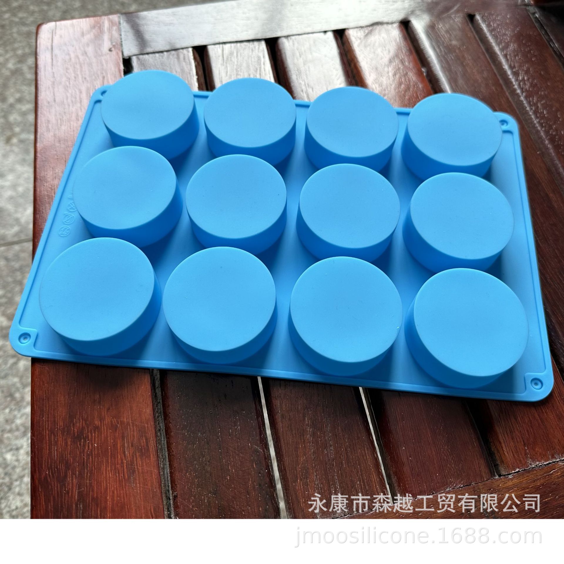 12 Cylinder Silicone Cake Mold Round Chocolate Mold Crispy Oreo Cookie Mold Handmade Soap Mold Specification drawing
