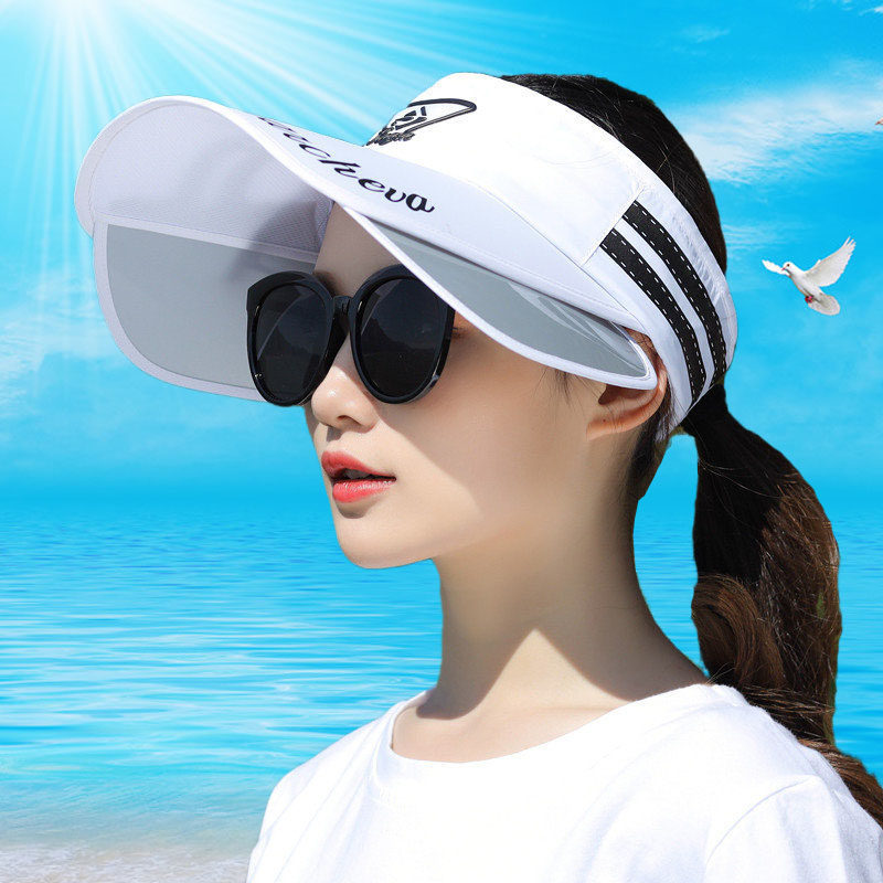 Sun Hat Children Summer Uv Protection Retractable Face Cover Empty Top Cycling Outdoor Large Rim Beach Sun Hat Specification drawing
