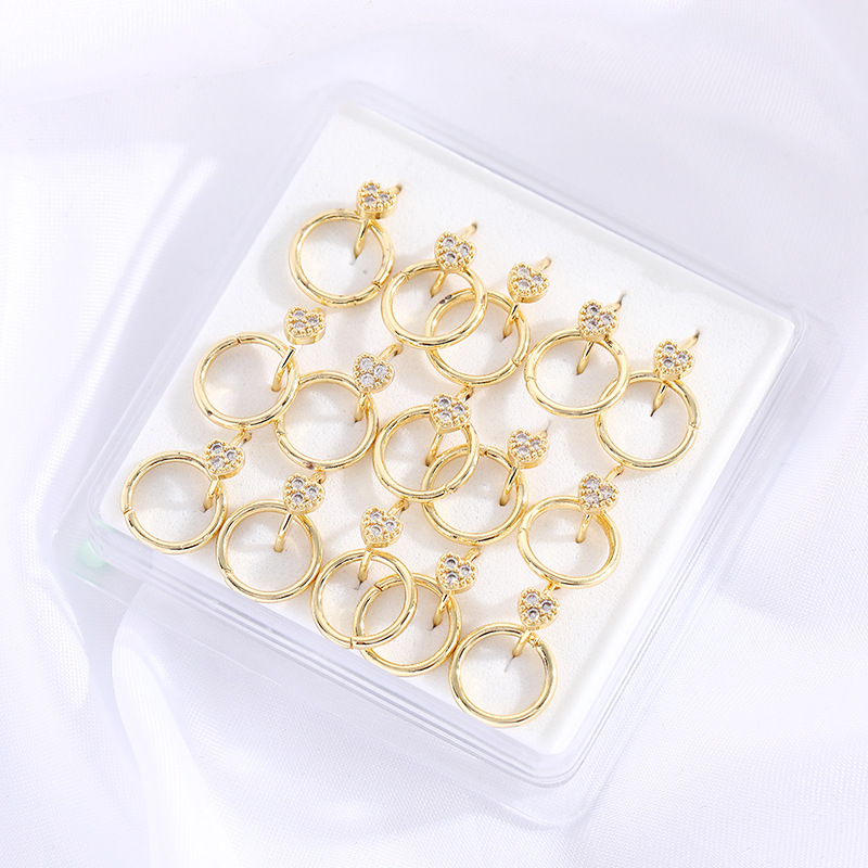 Love Diamond Piercing Jewelry Niche Design Double Nose Ring Europe And The United States Fashion High-Grade Nose Accessories Female details Picture