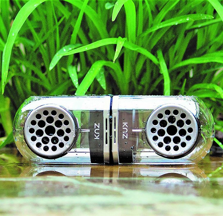 Knz Portable Magnetic Base Combination Bluetooth Speaker Heavy Bass Stereo Surround Sound Transparent Speaker One Tow Two details Picture