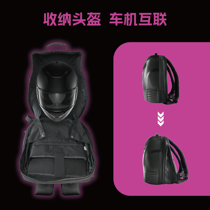 LOY lecho pantalla LED mochila moto bicicleta estudiante mochila LED luz bolsa de ojos casco motocicleta Specification image