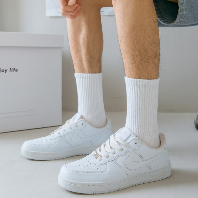 Calcetines de suelo one piece suplex calcetines de hombre calcetines deportivos de caña media transpirable negro blanco pareja medias de hombre y mujer medias de baloncesto primavera verano calcetines slim one piece suplex pic 21